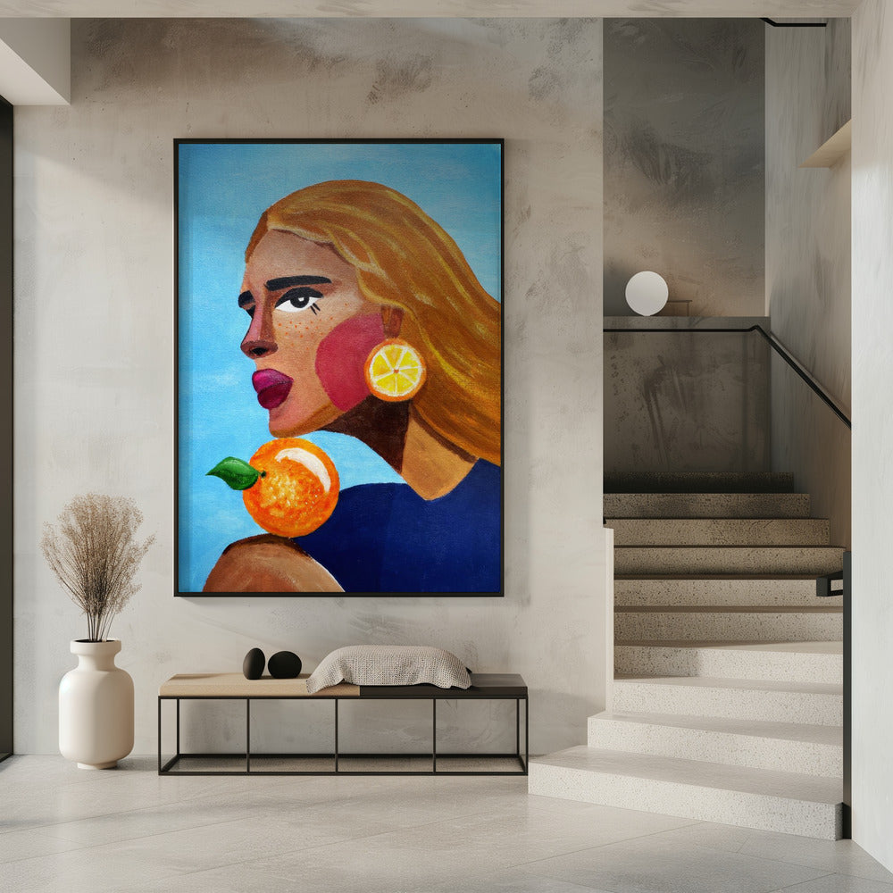 Woman With Orange | Poster