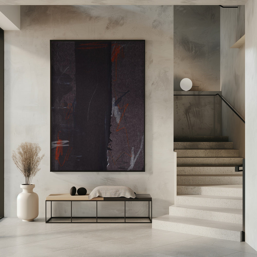 Vibrant Red And White Accents | Poster