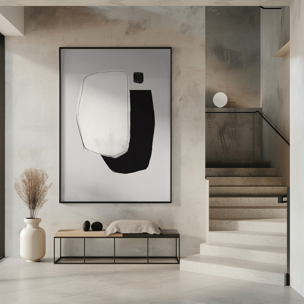 Monochrome Shapes And Negative Space | Poster