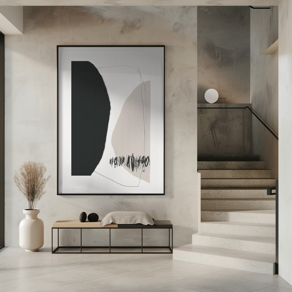 Organic Shapes And Lines In Neutral Tones | Poster