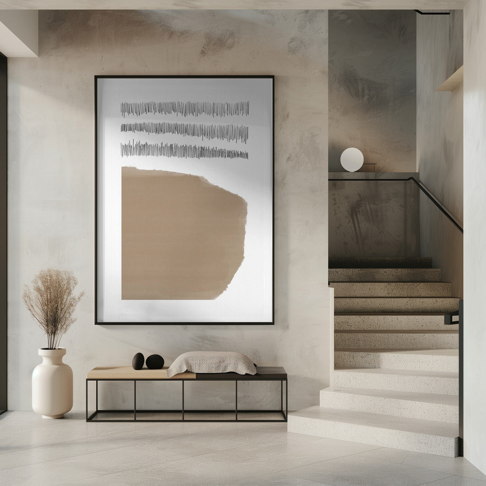 Elements With Intersecting Black Lines | Poster