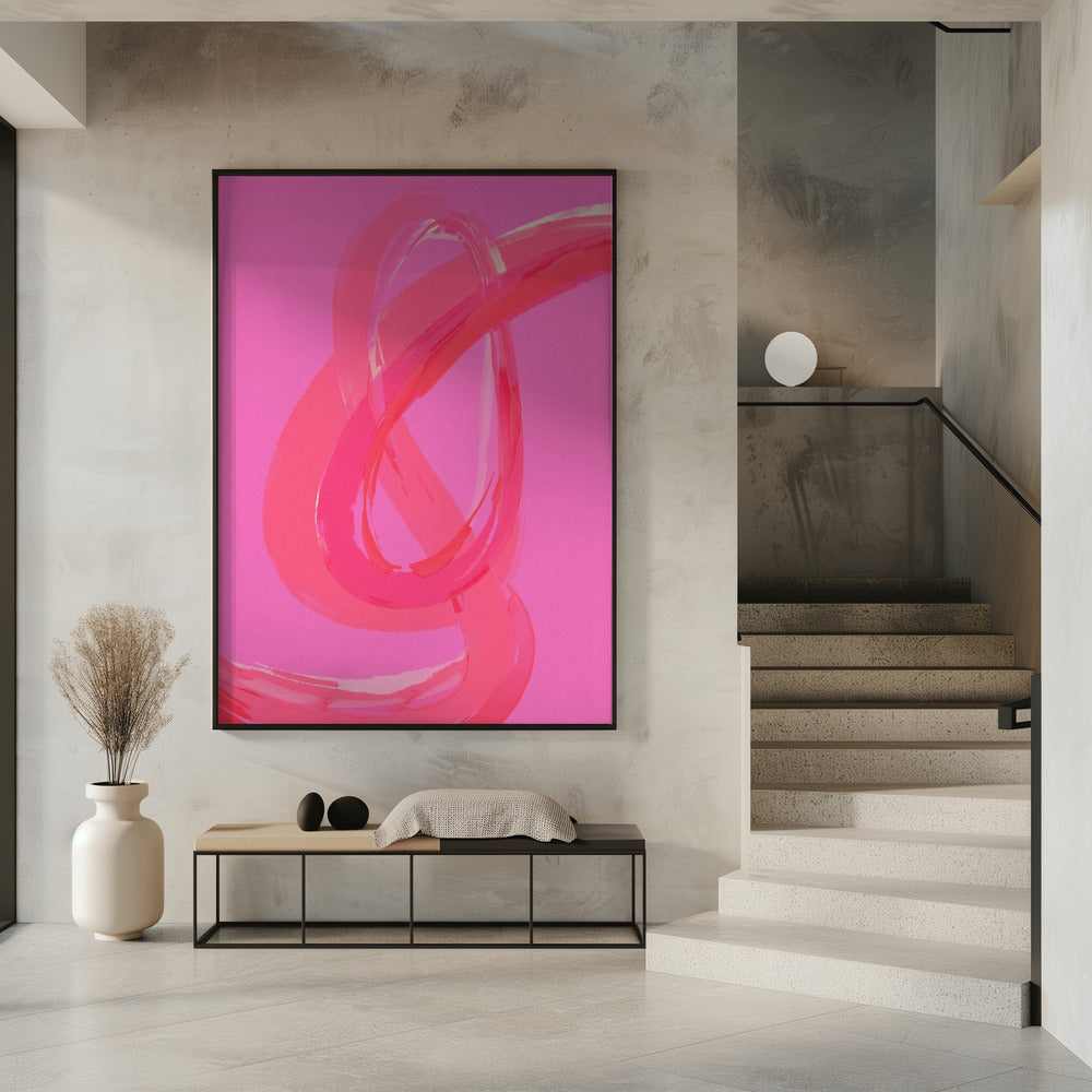 Vibrant Pink Swirls | Poster
