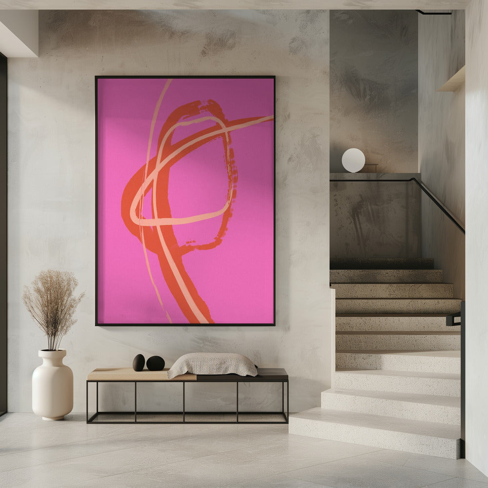 Vibrant Pink Swirl | Poster