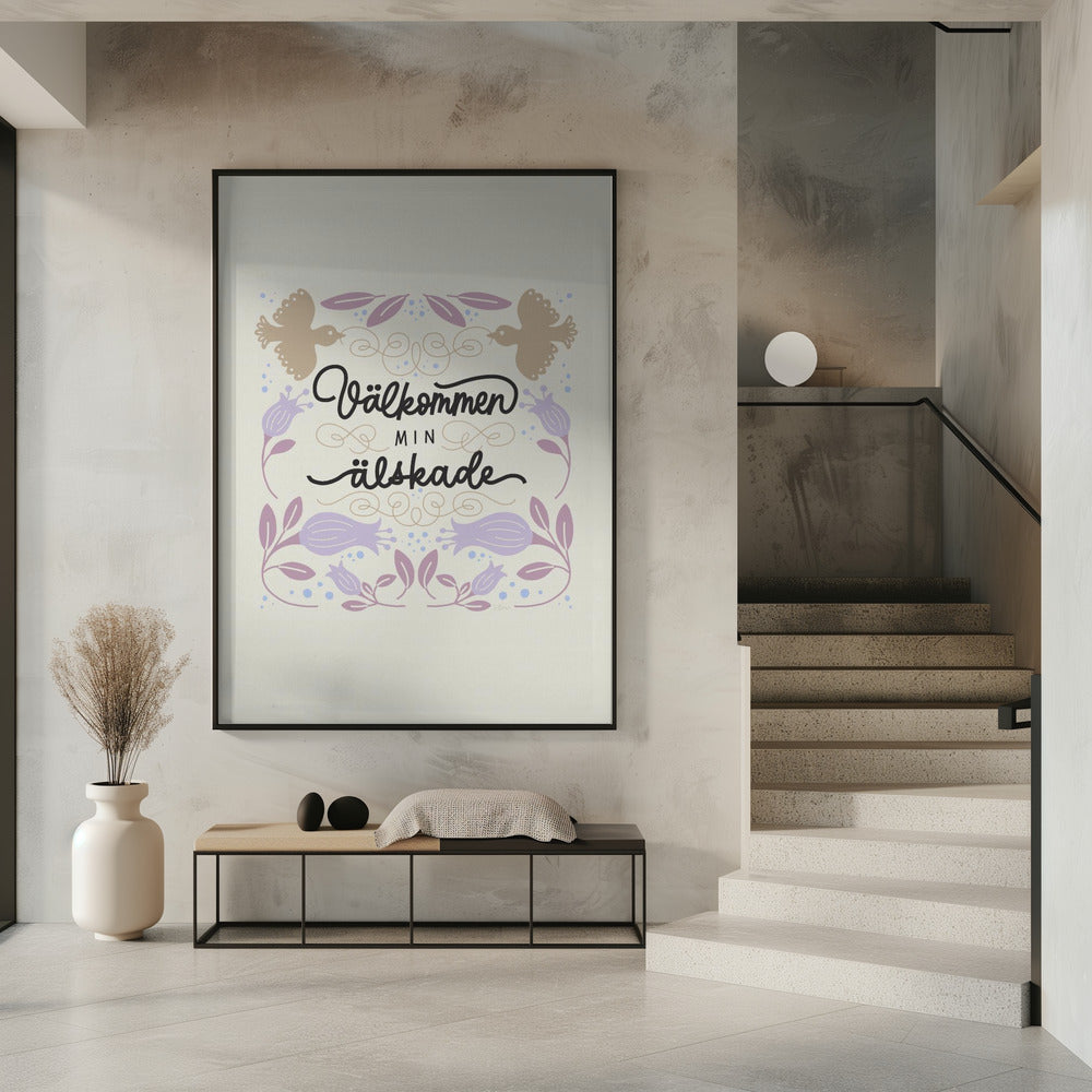 Välkommen Welcome Light | Poster