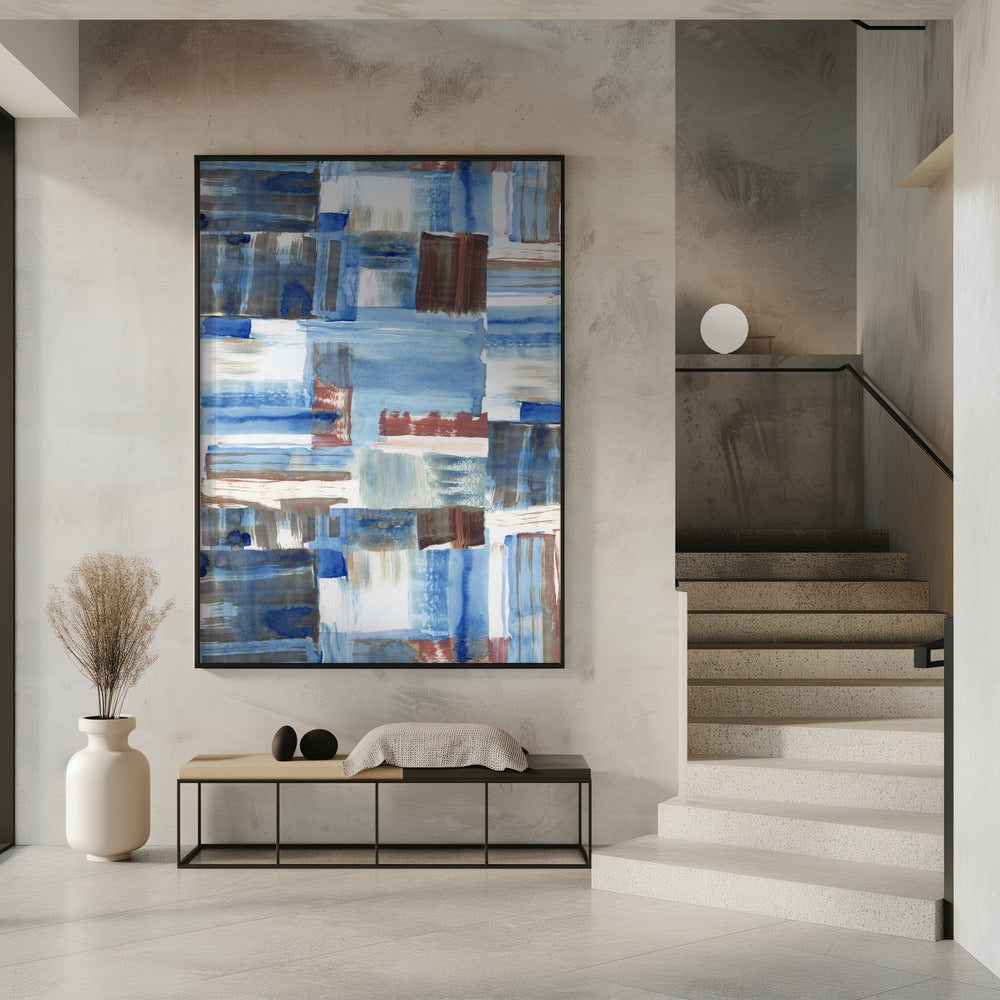 Icy Blue Abstract 3 | Poster