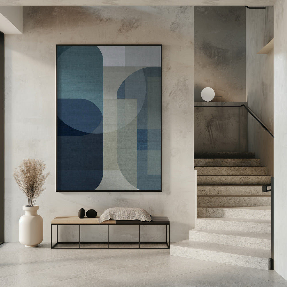 Woven Blue Layers 1 | Poster
