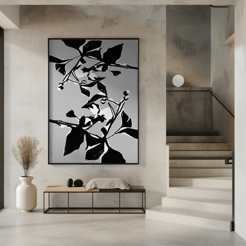 Black Floral Silhouette 1 | Poster