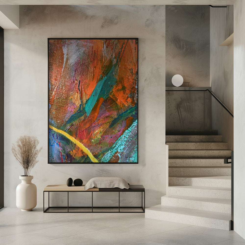 Vibrant expressionist orange | Poster