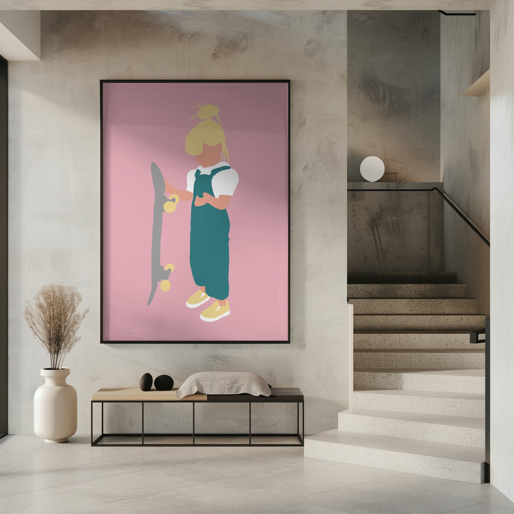 Juno - Skateboard Girl Silhouette | Poster