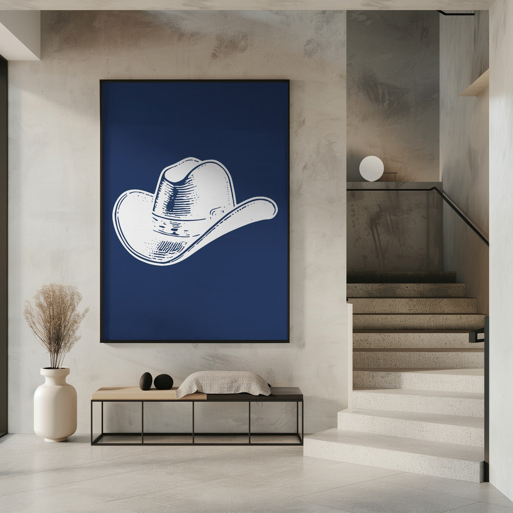 Navy Blue Cowboy Hat | Poster