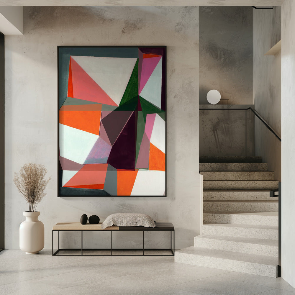 Geometric Abstract in Vibrant Hues | Poster