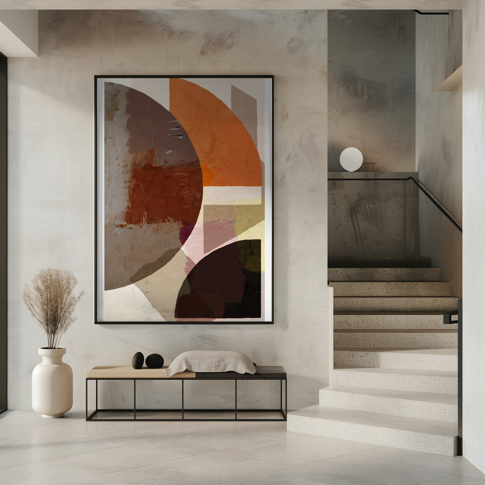 Bold Geometric Shapes And Earthy Tones | Poster