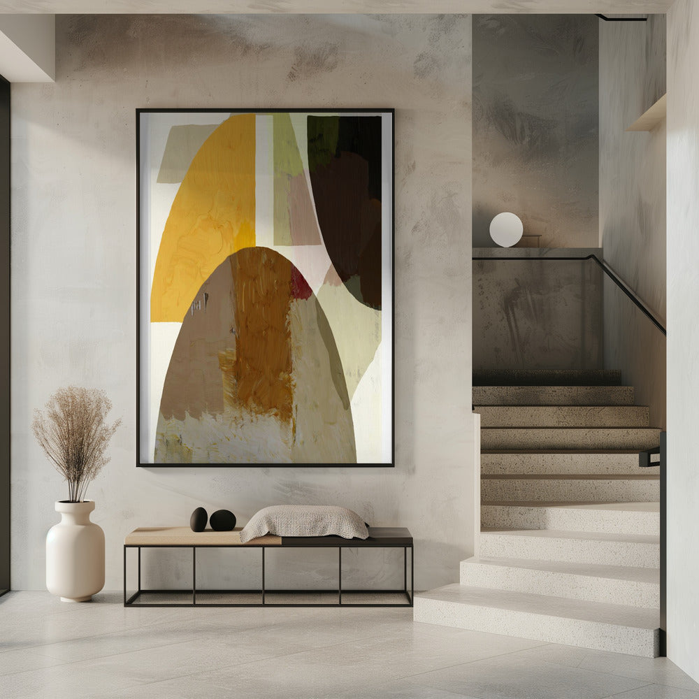 Bold Geometric Shapes In Earthy Tones | Poster