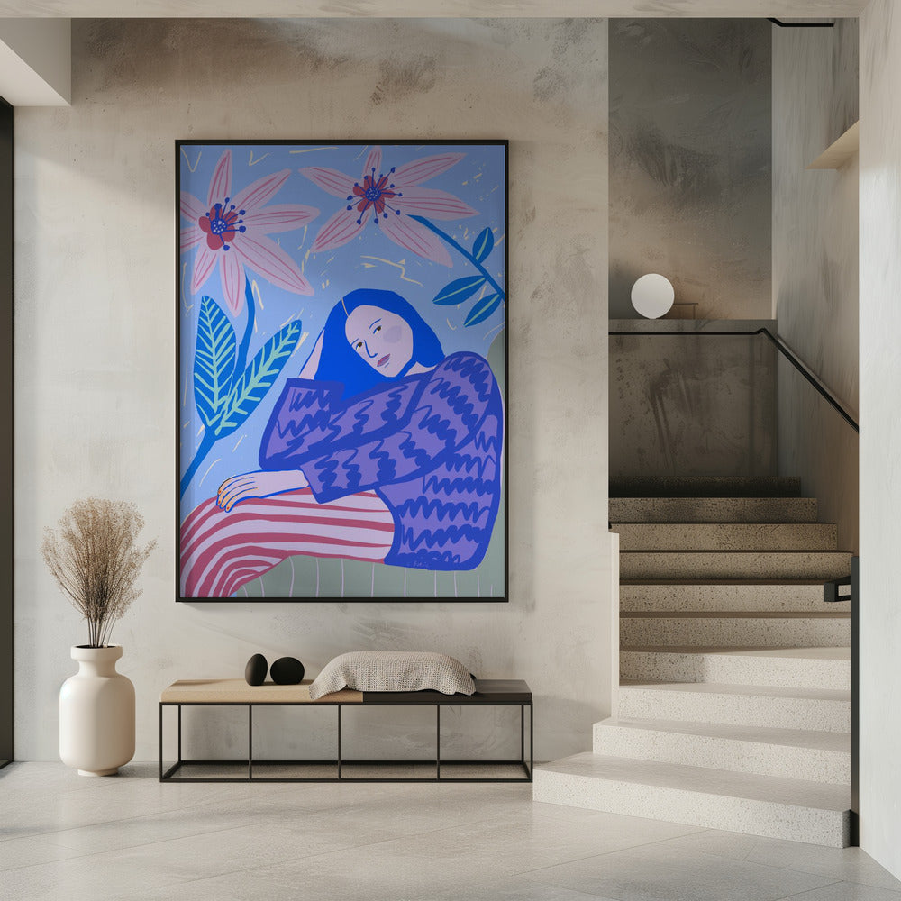 Lady sitting | Poster