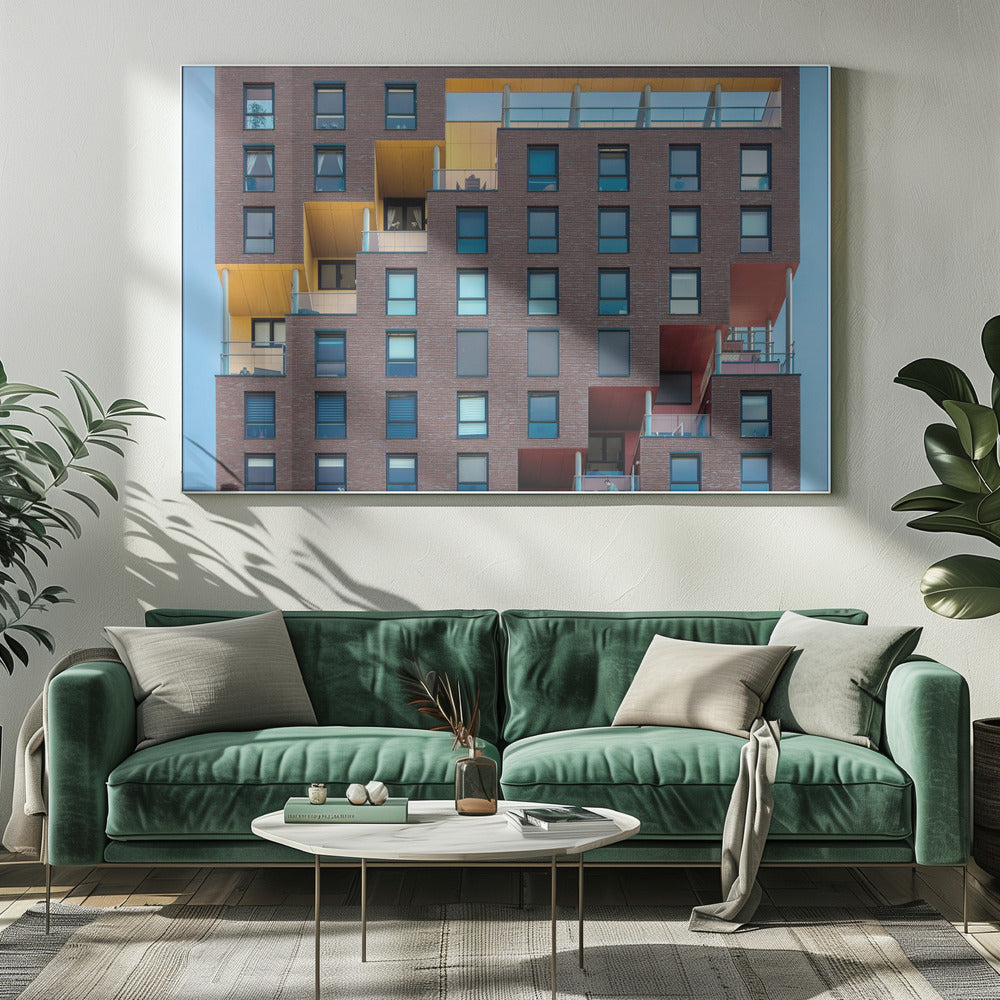 Yellow-red in wall | Canvas