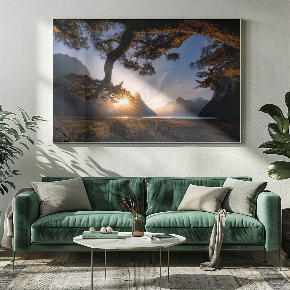 Sunny Day in Milford Sound | Canvas