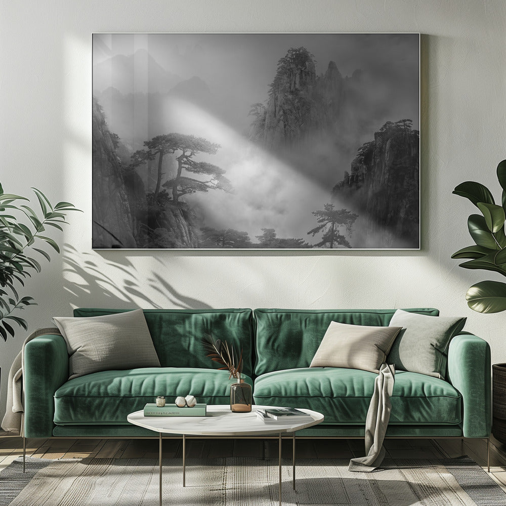 Huang Shan In The Fog | Canvas