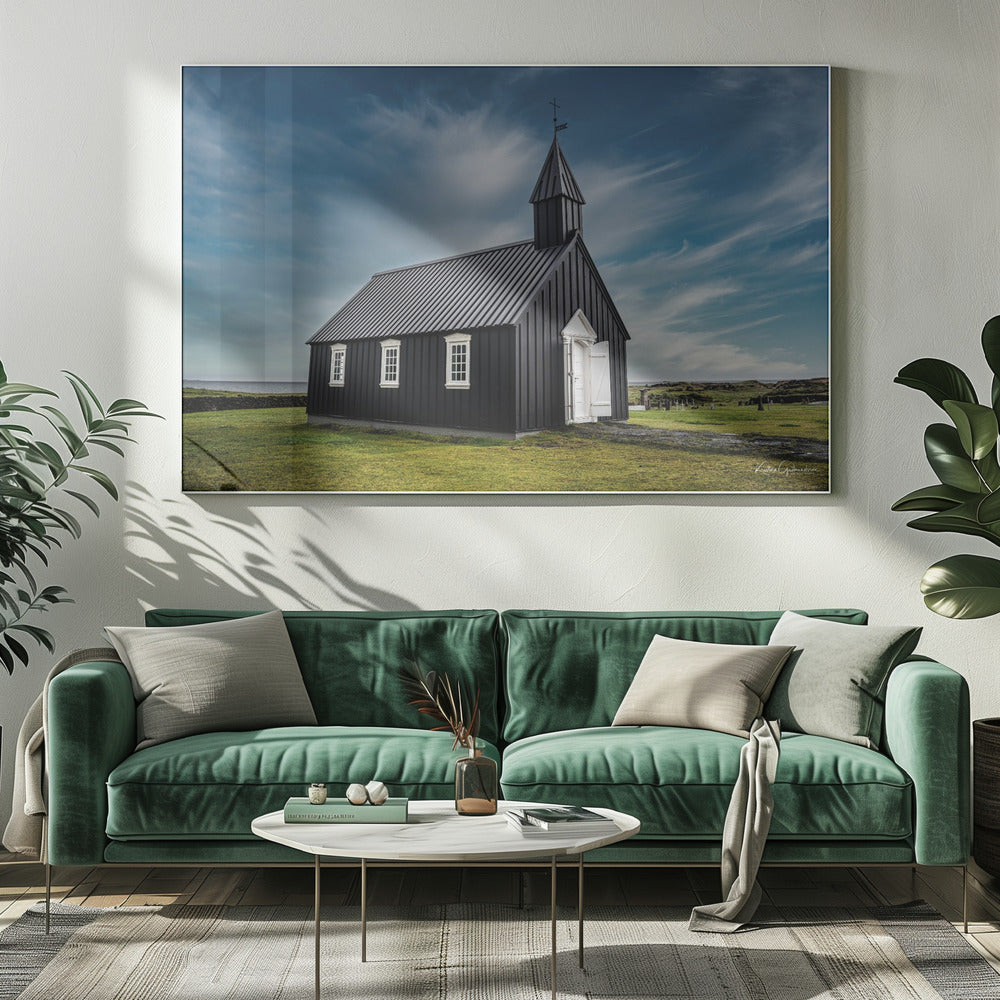 Black Church in Iceland | Canvas