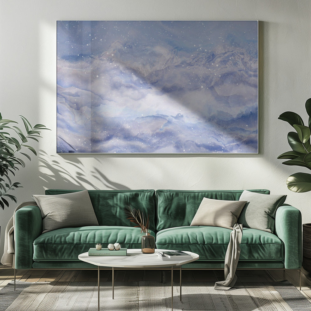 Mountains Under A Starry Sky | Canvas