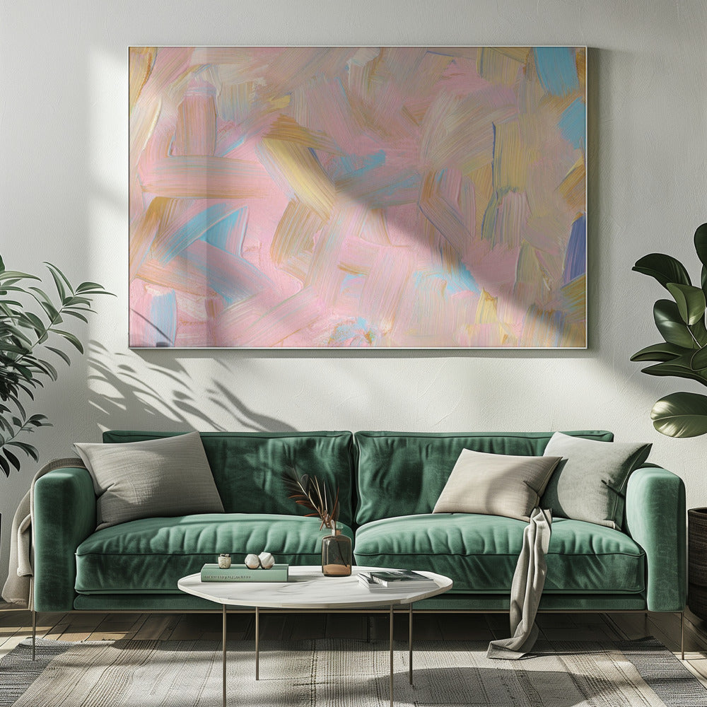 Vibrant Brushstrokes in Pastel Hues | Canvas