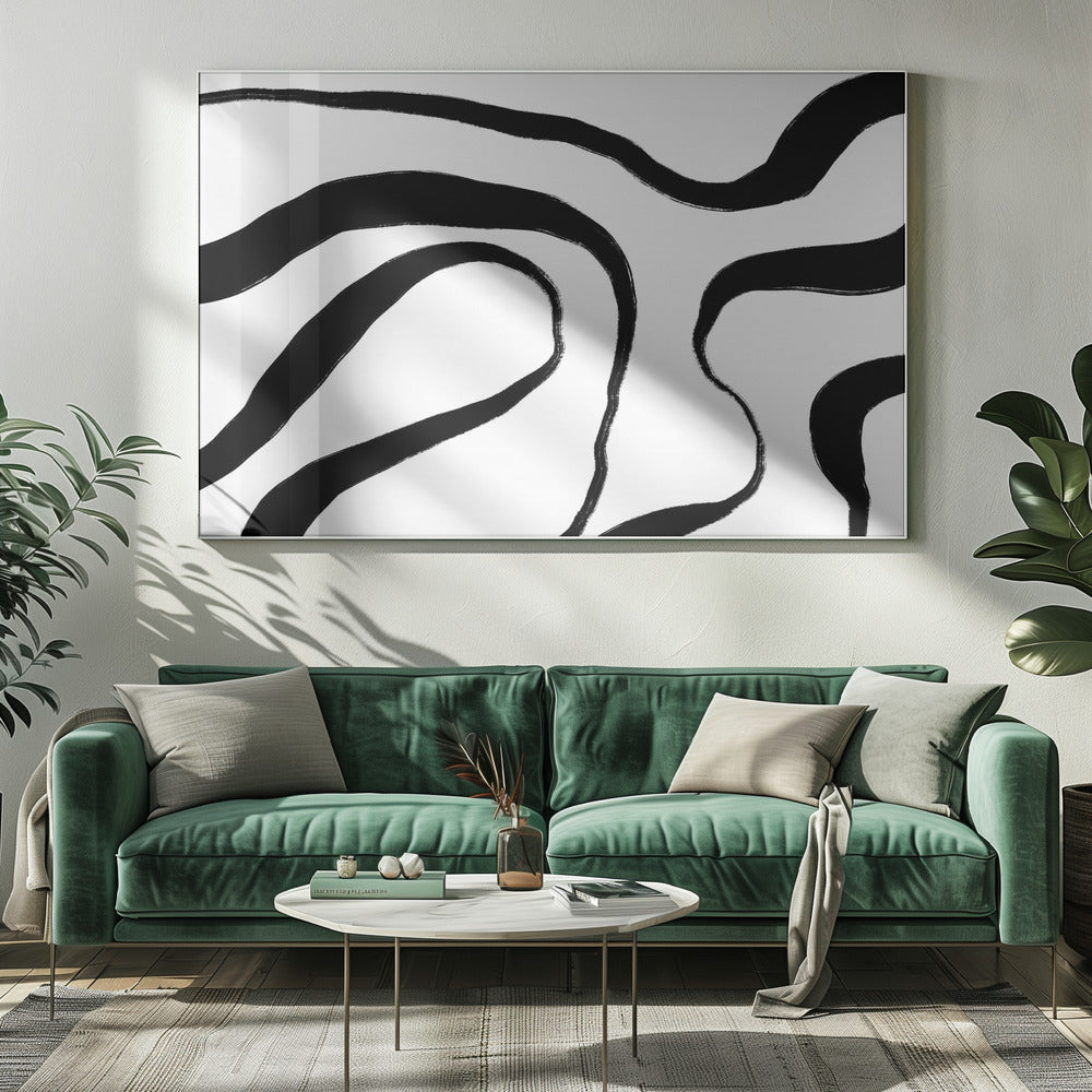Flowing Zebra-Like Stripes | Canvas