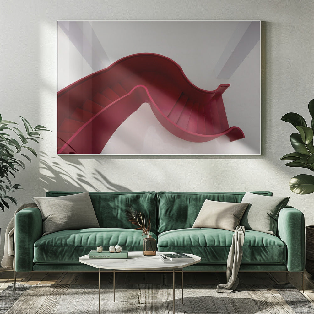 Red stairs | Canvas