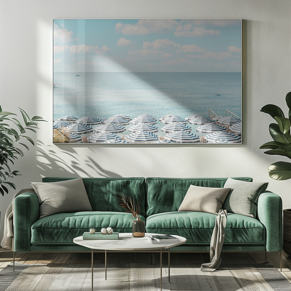 French Riviera Beach Umbrellas II | Canvas