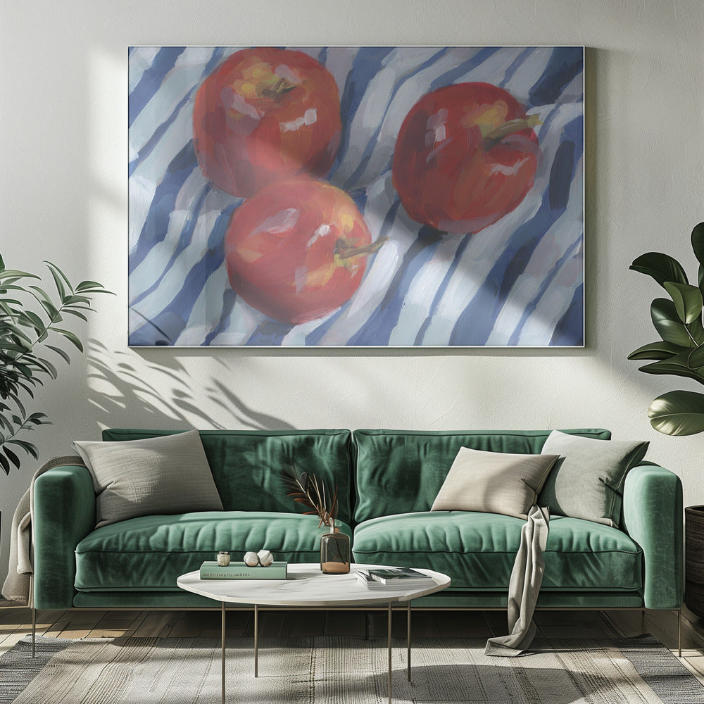 Three Red Apples | Canvas