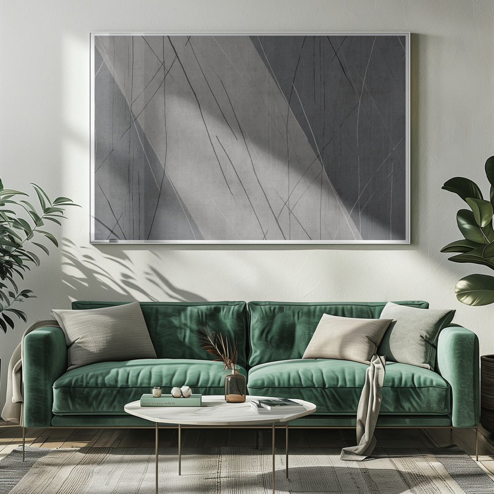 Abstract Lines on Grey | Canvas