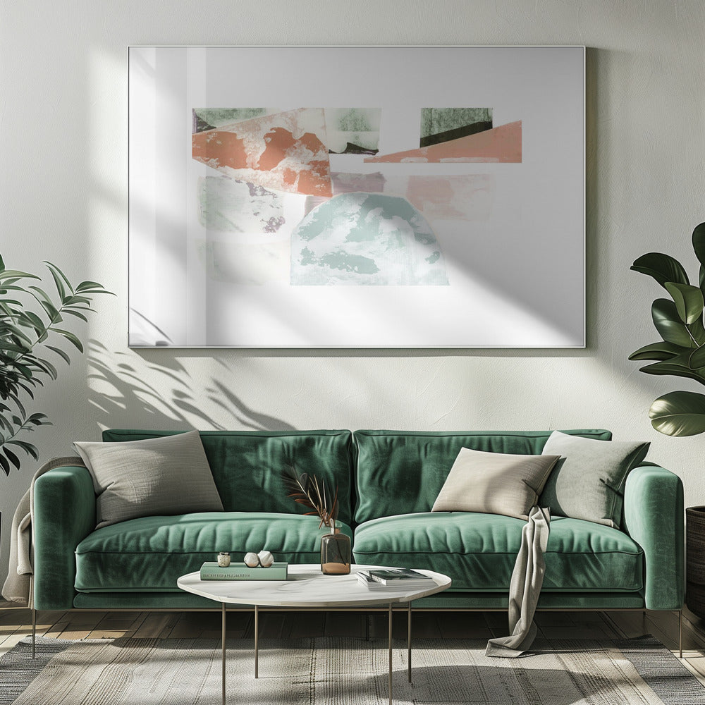 Abstract Collage With Geometric Shapes | Canvas