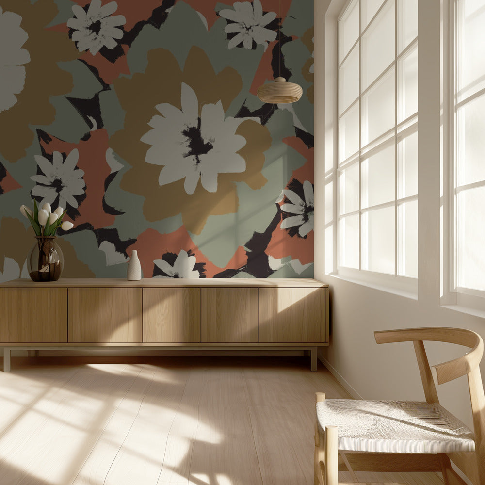 Bold Floral Symphony | Wallpaper