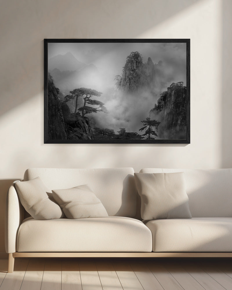 Huang Shan In The Fog | Canvas