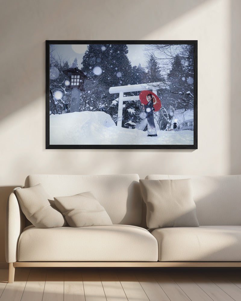 Winter shrine in japan | Canvas