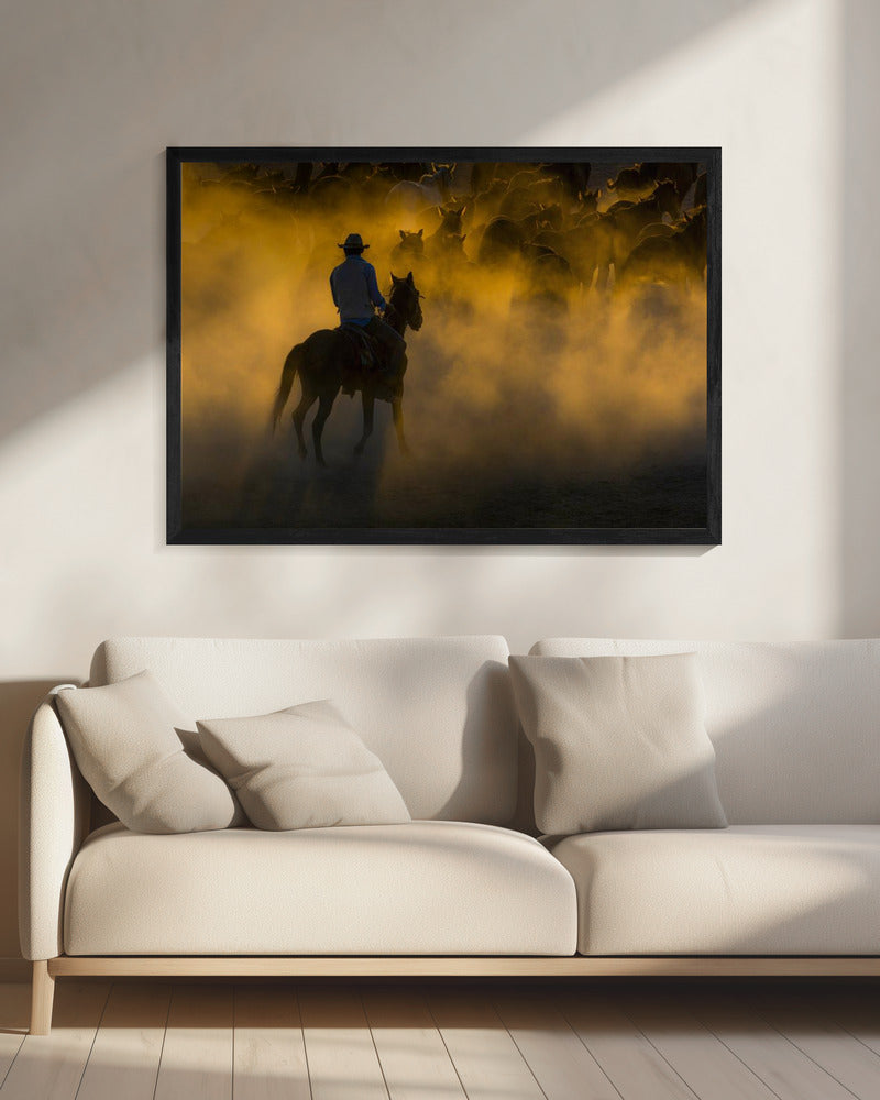 cowboy and horses | Canvas