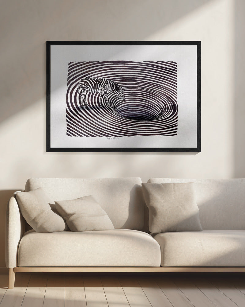 Zebra bij de Bron | Canvas