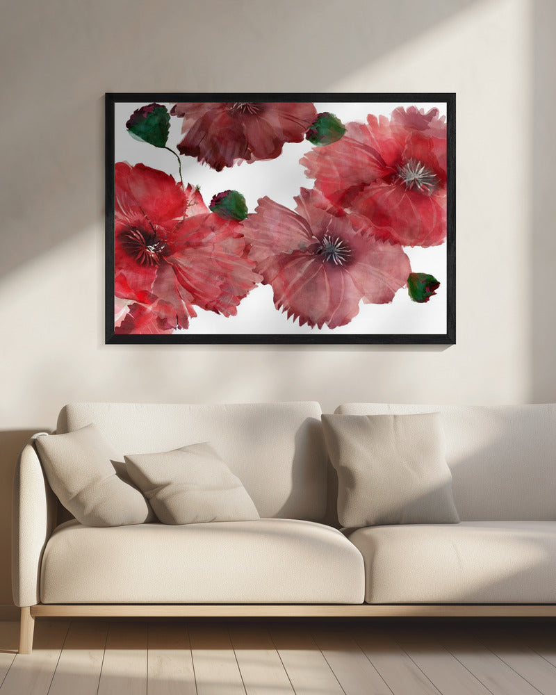 Big Red Flowers 1 | Canvas