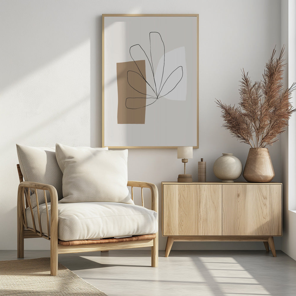 Abstract Leaf Lines | Poster