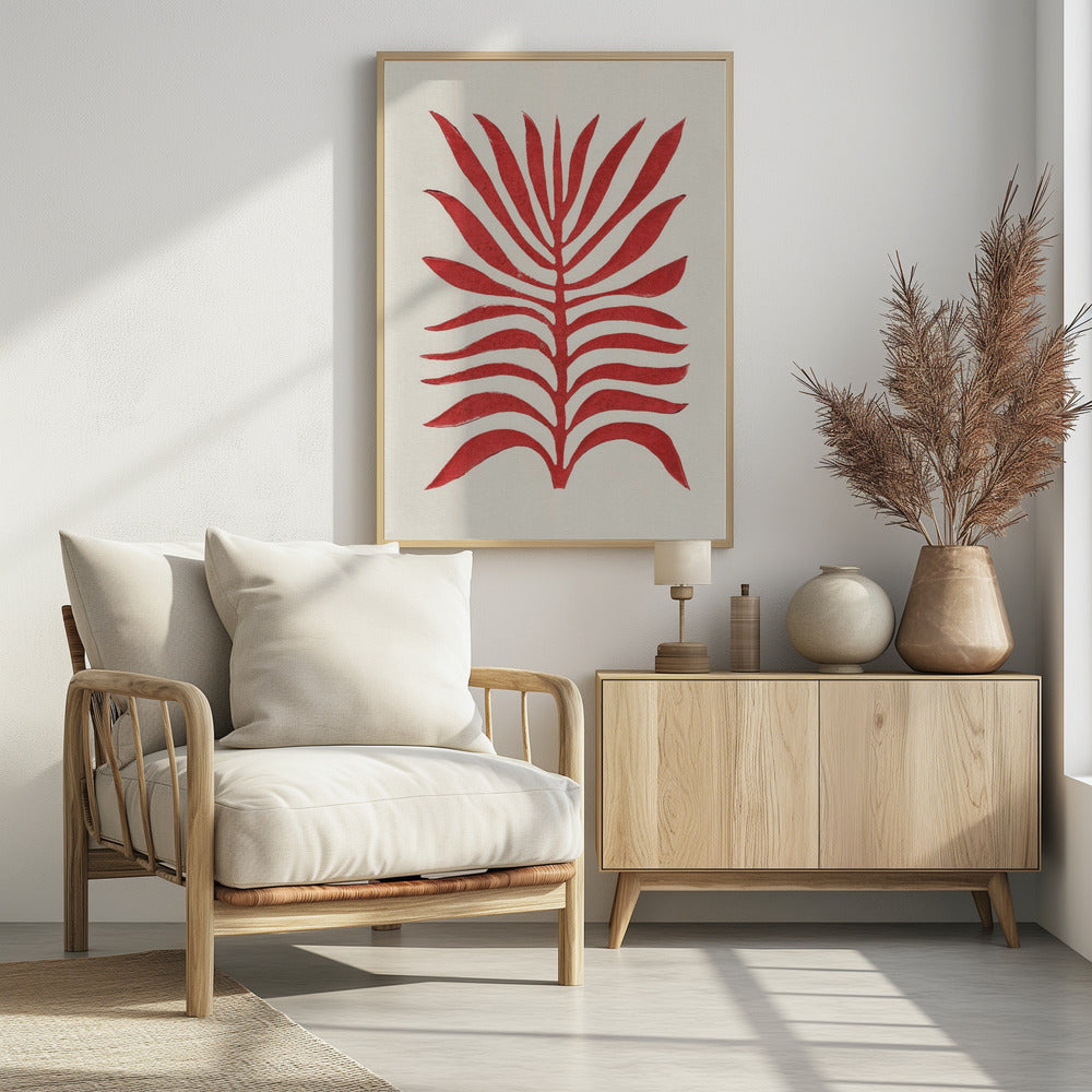 Red Branch / Lino Print | Poster