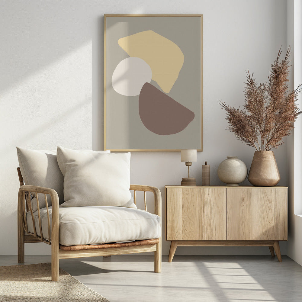 Geometrical Fields Yellow | Poster