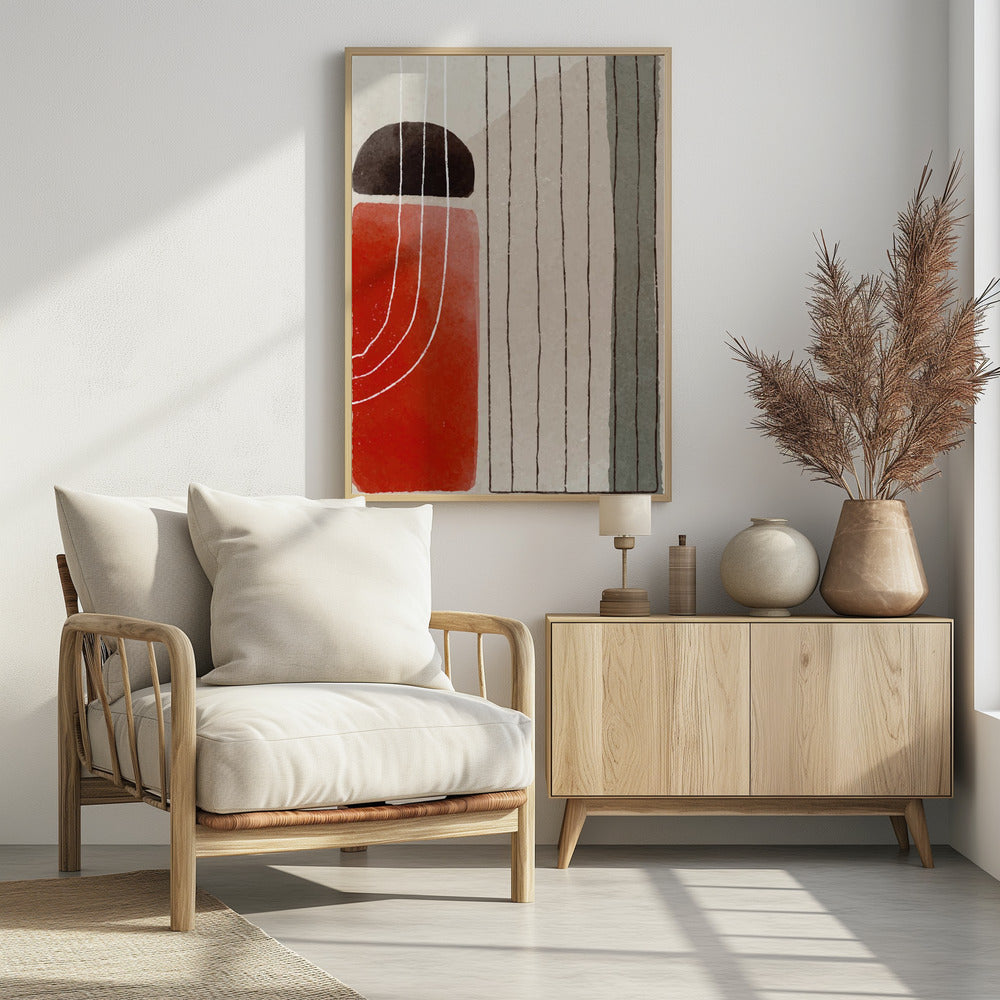 Orange Minimal Shapes #3 | Poster