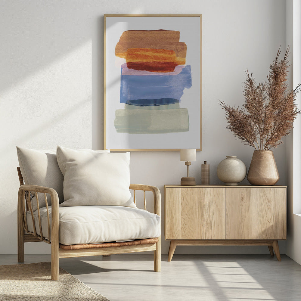 Abstract Brush Strokes 49 A1 | Poster