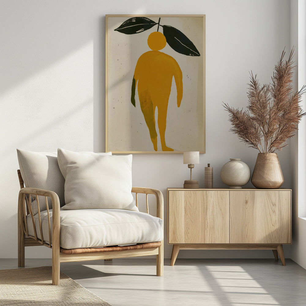 Orange Leaf Figure | Poster