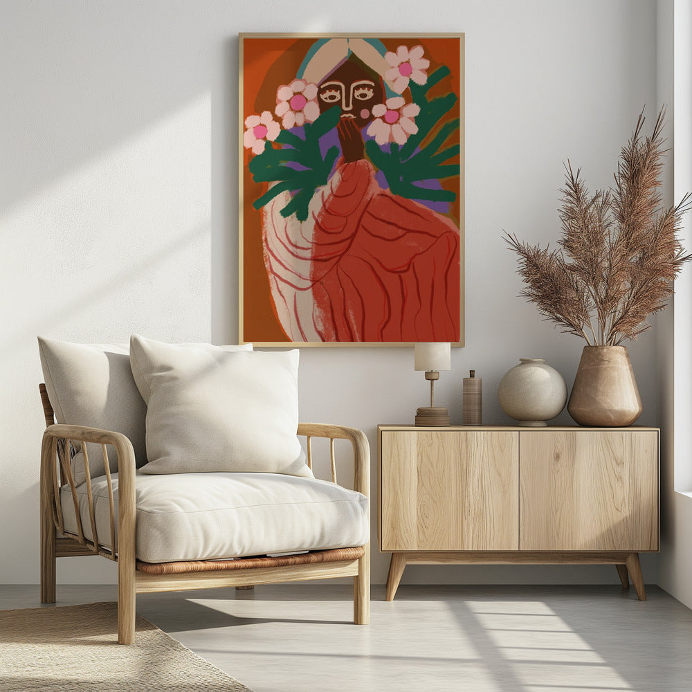 Shy Flower Girl | Poster