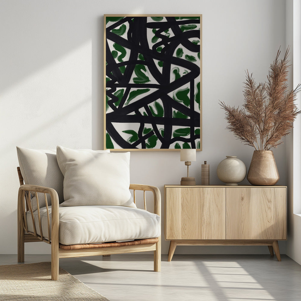Black Lines Over A White Background | Poster