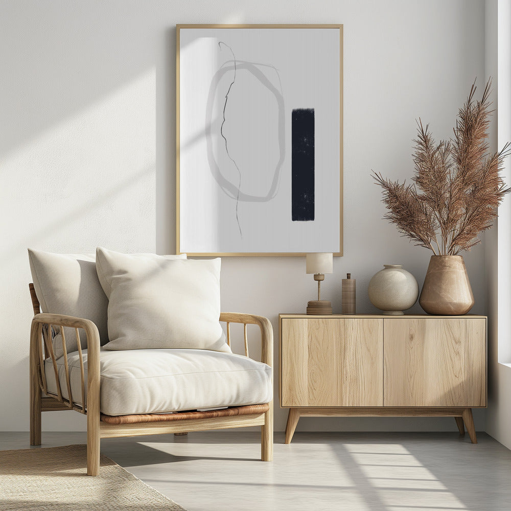 Black And Gray Lines | Poster