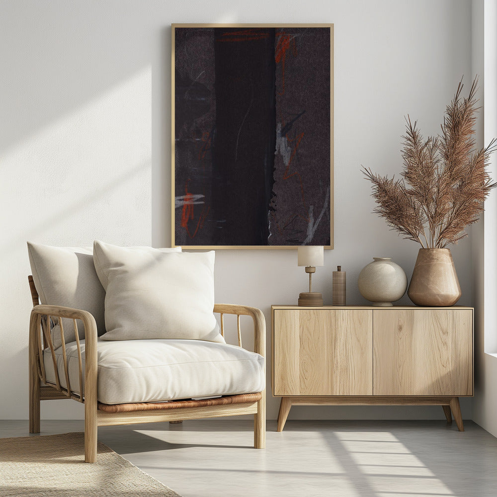 Vibrant Red And White Accents | Poster