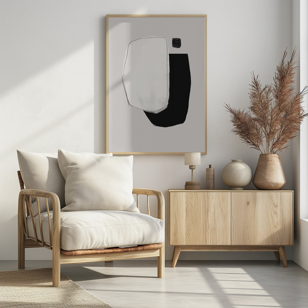 Monochrome Shapes And Negative Space | Poster