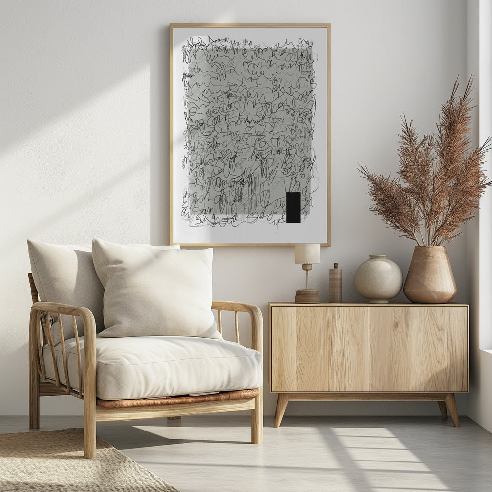 Intricate Scribbles On A Muted Background | Poster