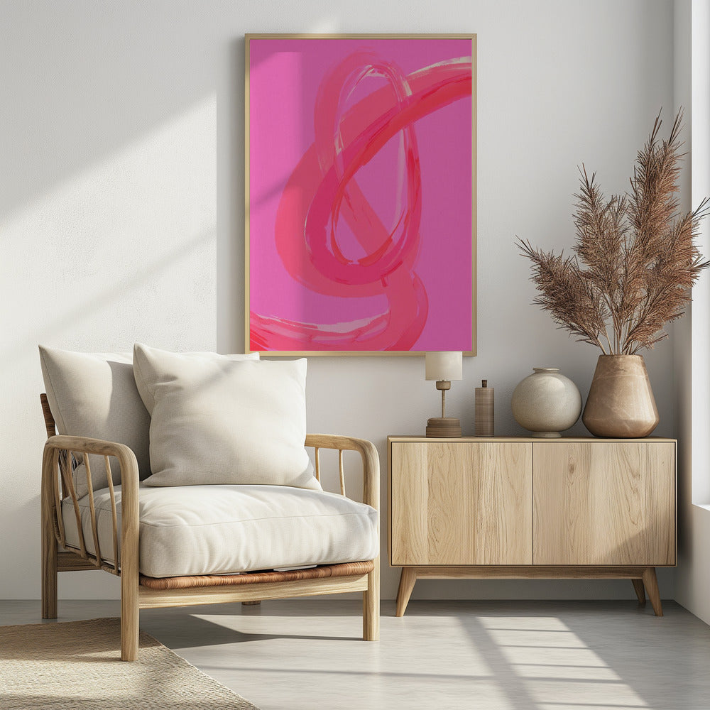 Vibrant Pink Swirls | Poster