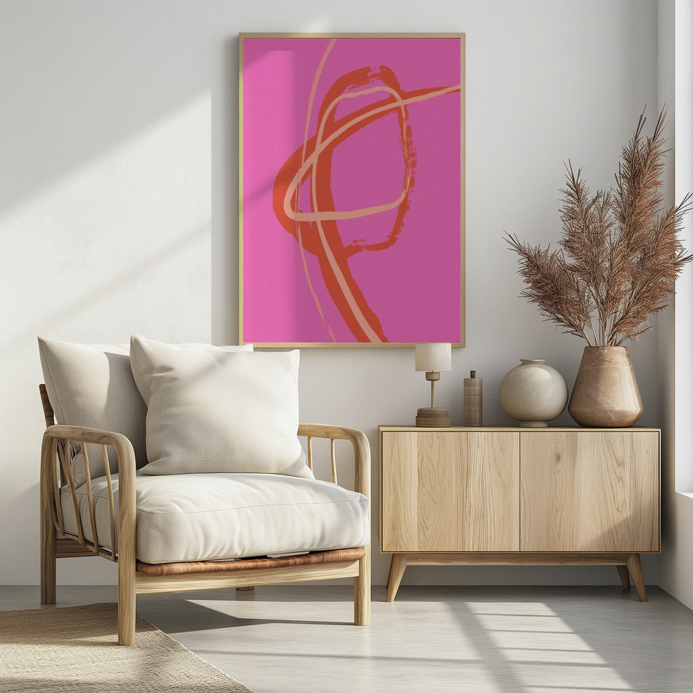 Vibrant Pink Swirl | Poster